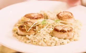 Pan-Seared Scallops with Fresh Corn Polenta